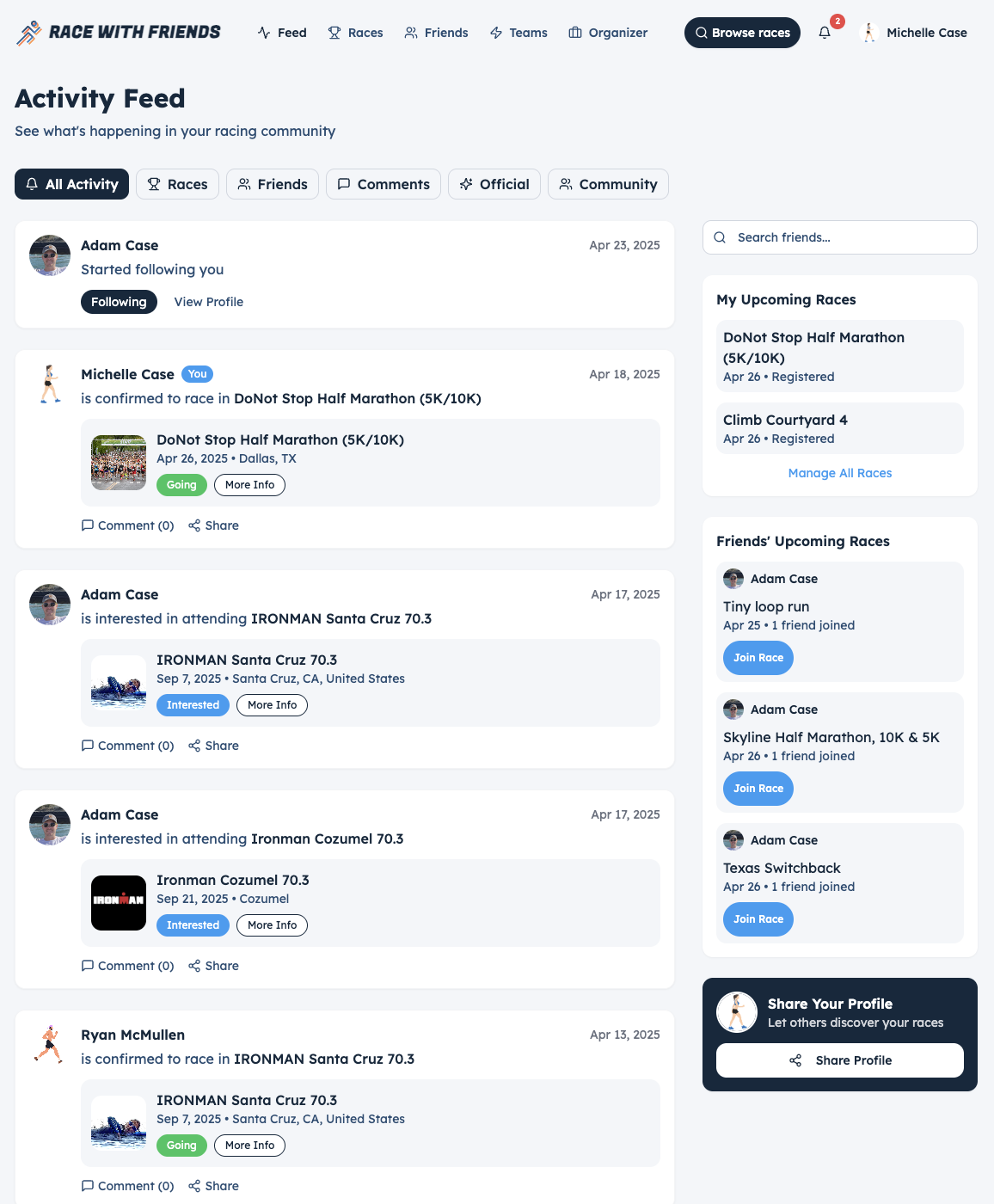 Activity Feed Preview